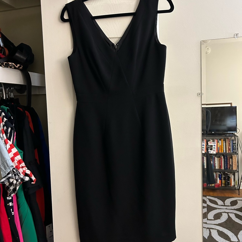 Elegant Black Sleeveless Dress, Size 6, Adrianna Papell